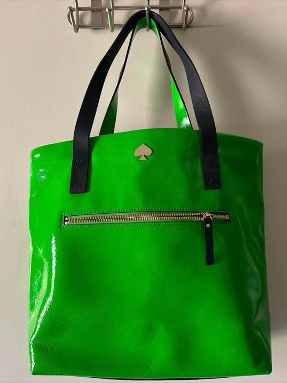 Kate Spade New York Kelly Green Patent Tote Bag
